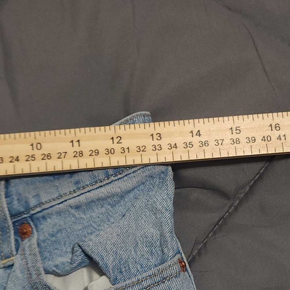 Levis Premium Ribcage Straight Jeans Light Wash High Rise Button Fly Size 27 - Picture 12 of 16